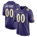Custom B.Ravens Purple Fedasgoge Game Jersey