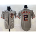 San Francisco Giants #2 Willy Adames Gray Fedasgoge Cool Base Stitched Jersey