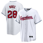 Cleveland Guardians #28 Tanner Bibee Player White Fedasgoge Home Game Stitched Jerseys