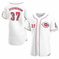 Cincinnati Reds #37 Tyler Stephenson White Fedasgoge Stitched Flex Base Jersey