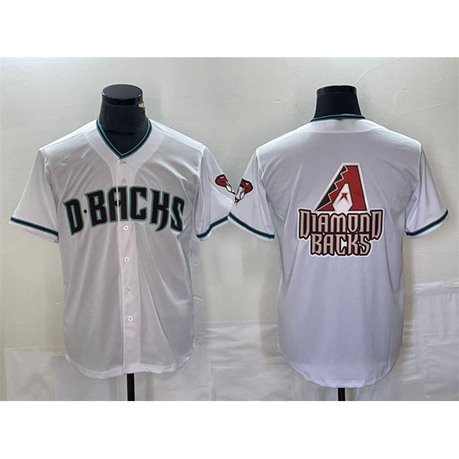 Arizona Diamondbacks White Fedasgoge Team Big Logo Cool Base Stitched Jerseys