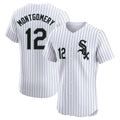Chicago White Sox #12 Colson Montgomery Player White Fedasgoge Stripe Limited Elite Home Stitched Jerseys