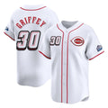 Cincinnati Reds #30 Ken Griffey Player White Fedasgoge Speedway Classic Home Limited Stitched Jerseys