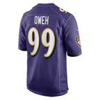 B.Ravens #99 Odafe Oweh Purple Fedasgoge Game Jersey