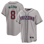 Arizona Diamondbacks #8 James McCann Player Gray Fedasgoge Road Home Game Stitched Jerseys