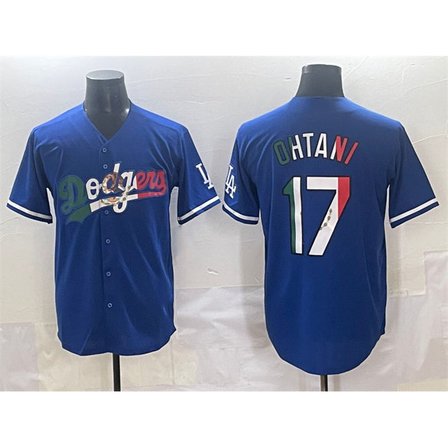 Los Angeles Dodgers #17 Shohei Ohtani Blue Fedasgoge Mexico Stitched Jersey
