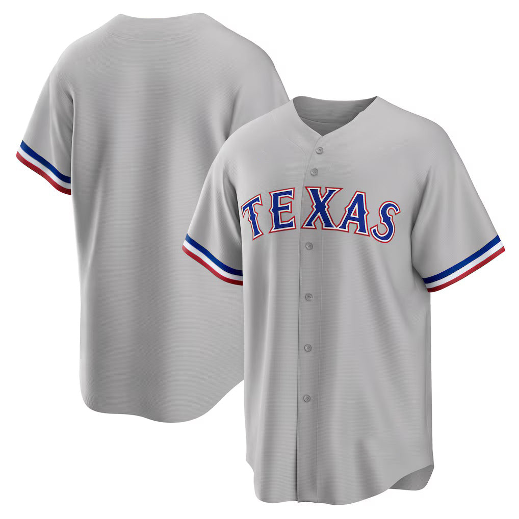 Texas Rangers Gray Fedasgoge Road Replica Team Jersey