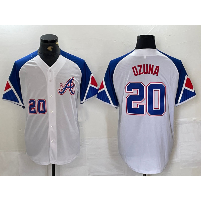 Atlanta Braves #20 Marcell Ozuna Number White Fedasgoge 2023 City Connect Flex Base Stitched Jersey