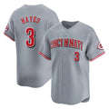 Cincinnati Reds #3 Ke'Bryan Hayes Player Gray Fedasgoge Home Limited Stitched Jerseys