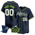Custom Atlanta Braves Atliens Vapor Premier Limited Jersey V2 ¨C All Stitched-Navy Fedasgoge