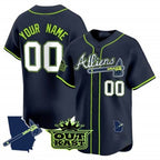 Custom Atlanta Braves Atliens Vapor Premier Limited Jersey V2 ¨C All Stitched-Navy Fedasgoge