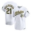 Oakland Athletics #21 Tyler Soderstrom White Fedasgoge Home Limited Player Jersey 2