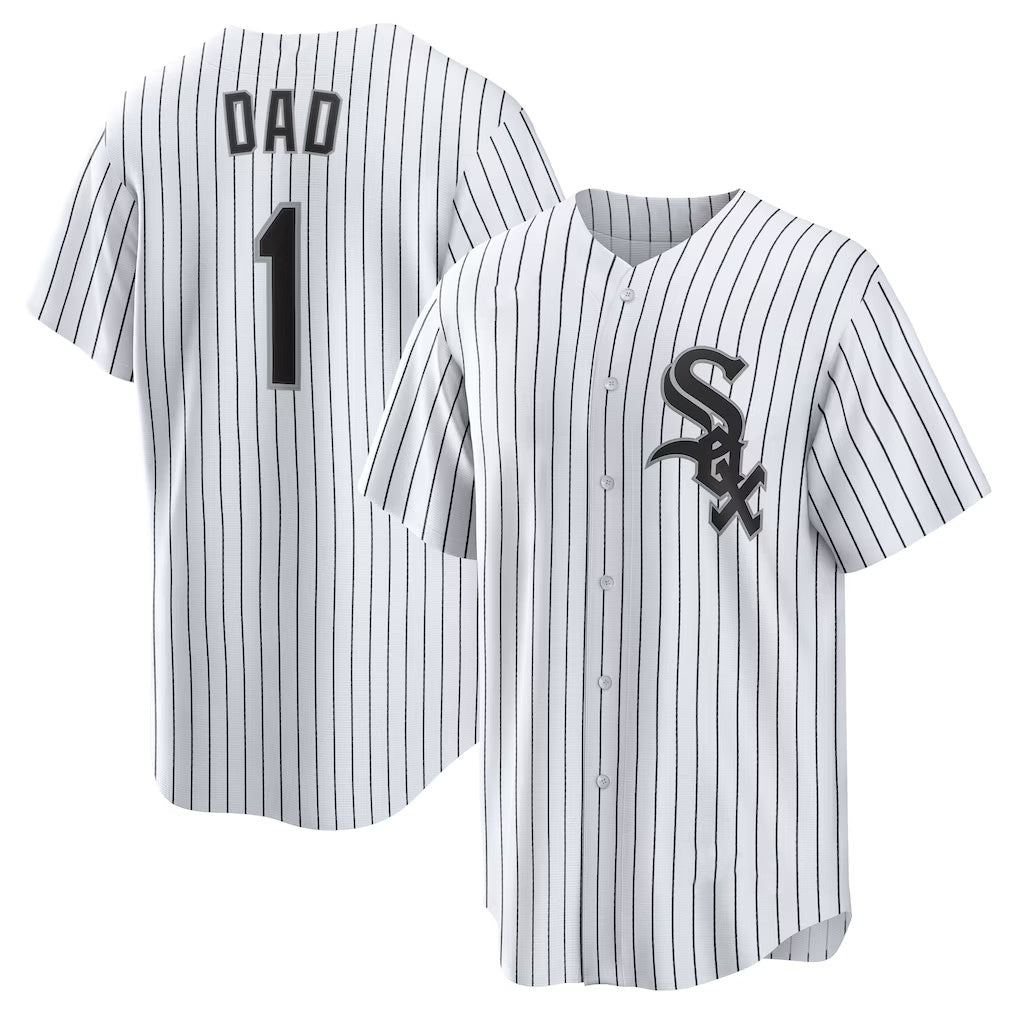 Chicago White Sox White Fedasgoge #1 Dad Home Replica Jersey