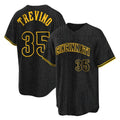 Cincinnati Reds #35 Jose Trevino Player Black Fedasgoge Snake Skin City Home Stitched Jerseys