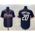 Detroit Tigers #20 Spencer Torkelson Navy Fedasgoge With Patch Cool Base Stitched Jersey