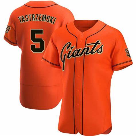 San Francisco Giants #5 Mike Yastrzemski Orange Fedasgoge Flex Base Jersey