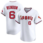 Los Angeles Angels #6 Anthony Rendon Player White Fedasgoge T-shirt Home Limited Stitched Jerseys