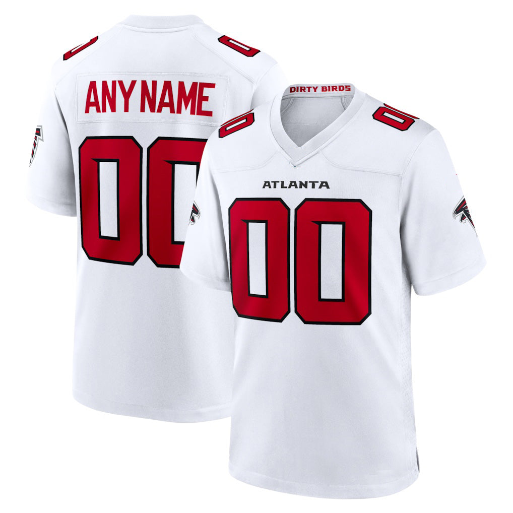 Custom A.Falcons White Fedasgoge Game Jersey 2