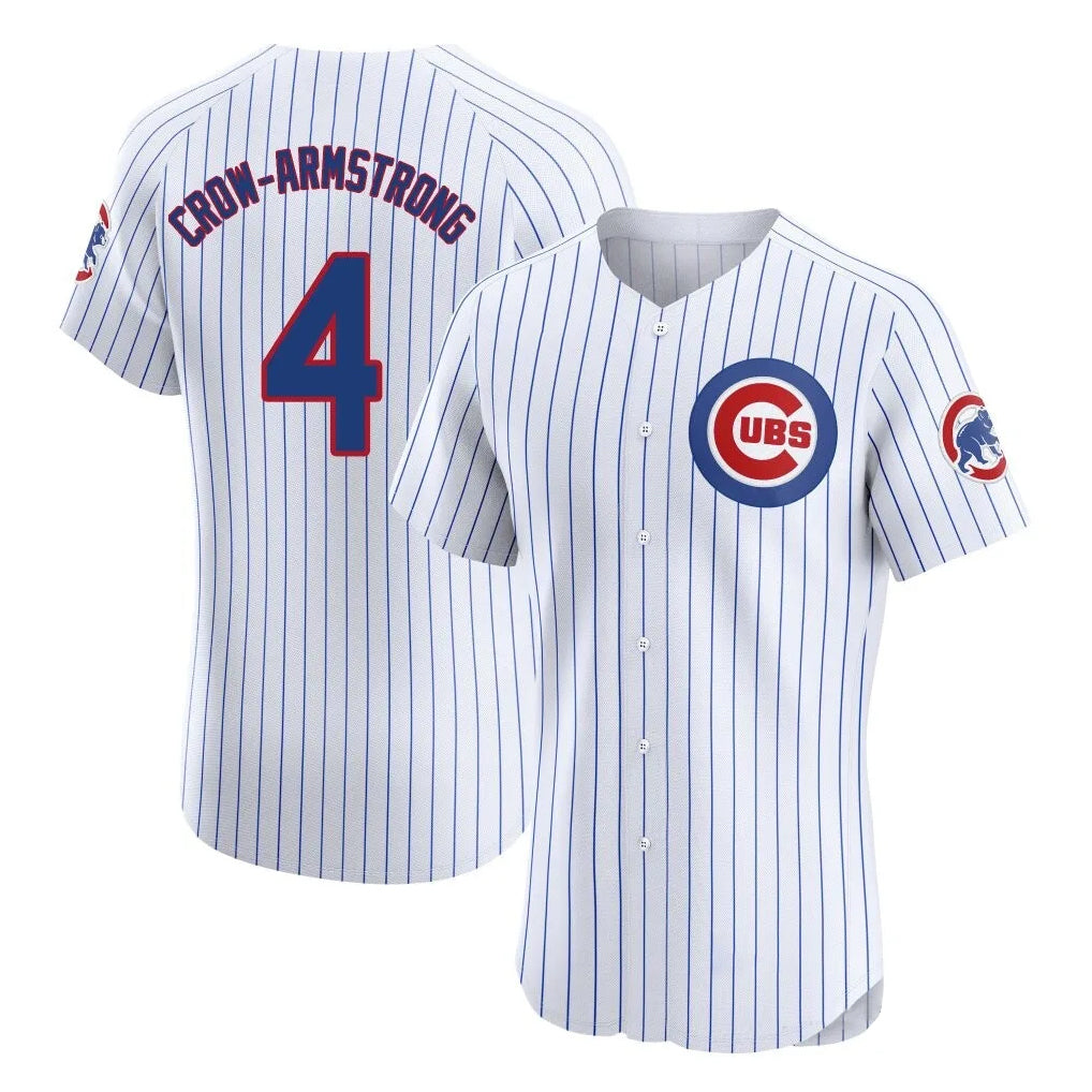 Chicago Cubs #4 Pete Crow-Armstrong Player White Fedasgoge Limited Elite Home Game Stitched Jerseys