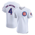 Chicago Cubs #4 Pete Crow-Armstrong Player White Fedasgoge Limited Elite Home Game Stitched Jerseys
