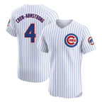 Chicago Cubs #4 Pete Crow-Armstrong Player White Fedasgoge Limited Elite Home Game Stitched Jerseys
