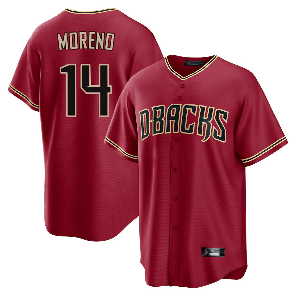 Arizona Diamondbacks #14 Gabriel Moreno Player Red Fedasgoge Home Game Stitched Jerseys