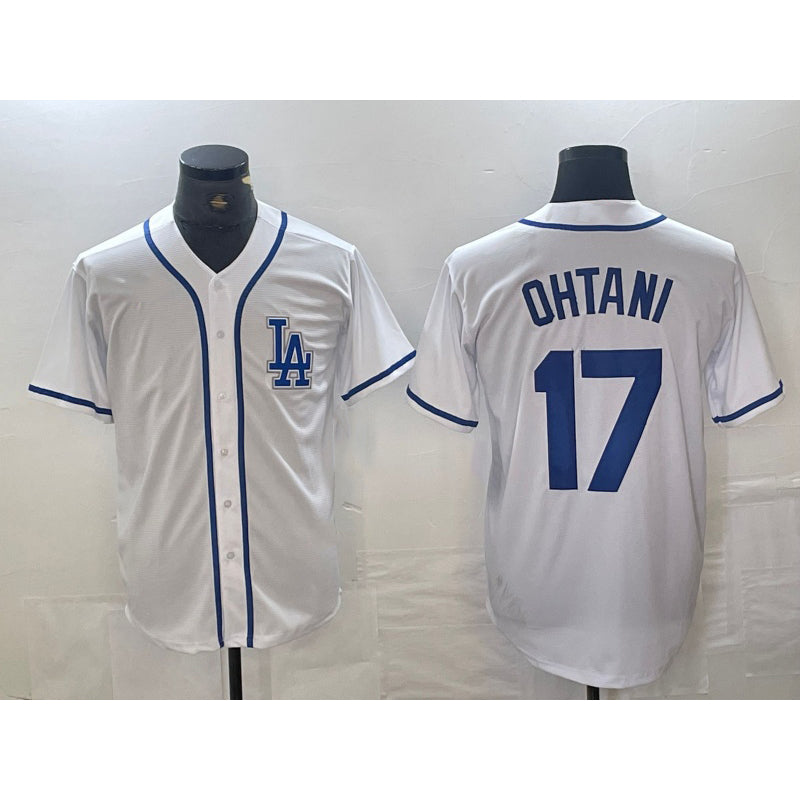 Los Angeles Dodgers #17 Shohei Ohtani White Fedasgoge Cool Base Stitched Jersey