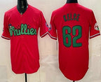 Philadelphia Phillies #62 Jason Kelce Red Fedasgoge Limited Stitched Jersey