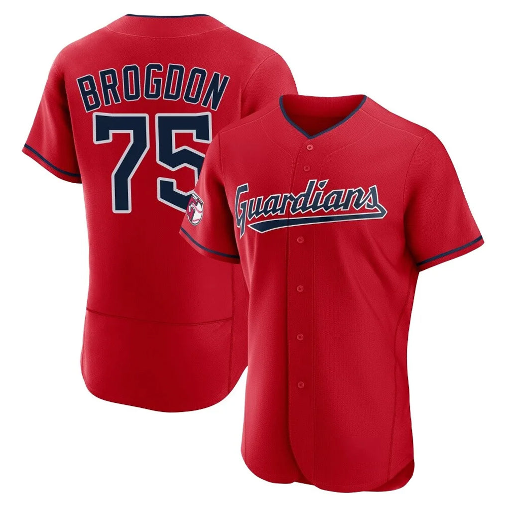 Cleveland Guardians #75 Connor Brogdon Player Red Fedasgoge Limited Elite Home Stitched Jerseys