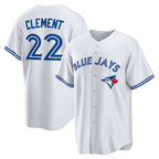 Toronto Blue Jays #22 Ernie Clement White Fedasgoge Home Replica Jersey
