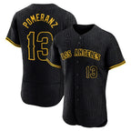 Los Angeles Angels #13 Drew Pomeranz Player Black Fedasgoge Snake Skin City Limited Elite Home Stitched Jerseys