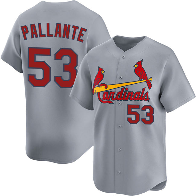 St. Louis Cardinals #53 Andre Pallante Gray Fedasgoge 2024 Away Limited Stitched Jersey