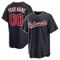 Custom Washington Nationals Navy Fedasgoge Alternate Replica Jersey
