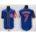 Chicago Cubs #7 Dansby Swanson Royal Fedasgoge 2025 Independence Day Vapor Premier Limited Stitched Jersey