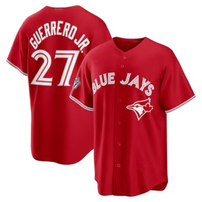 Toronto Blue Jays #27 Vladimir Guerrero Jr. Red Fedasgoge 50th Anniversary Alternate Limited Jersey