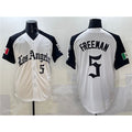 Los Angeles Dodgers #5 Freddie Freeman White Black Fedasgoge Mexico 2025 LA Gothic Style With Fernando Patch Vapor Premier Limited Stitched Jersey