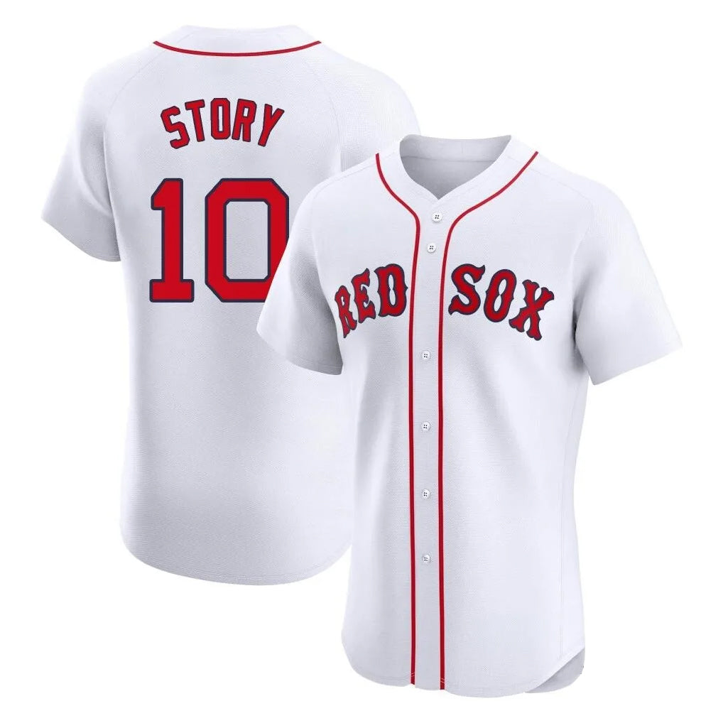 Boston Red Sox #10 Trevor Story Player White Fedasgoge Limited Elite Home Game Stitched Jerseys1