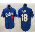 Los Angeles Dodgers #18 Yoshinobu Yamamoto MVP Blue Fedasgoge Limited Stitched Jersey