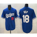 Los Angeles Dodgers #18 Yoshinobu Yamamoto MVP Blue Fedasgoge Limited Stitched Jersey