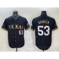 Texas Rangers #53 Adolis Garcia Black Gold Fedasgoge Cool Base Stitched Jersey