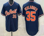 Detroit Tigers #35 Justin Verlander Navy Fedasgoge Limited Jersey