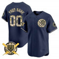 Custom Chicago Cubs Armed Forces Day Vapor Premier Limited Jersey ¨C Navy Fedasgoge
