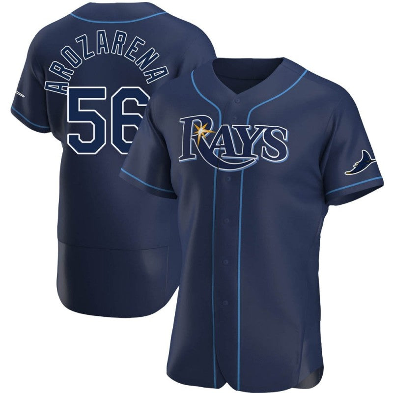 Tampa Bay Rays #56 Randy Arozarena Navy Fedasgoge Alternate Jersey