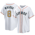 Houston Astros #8 Christian Walker Player Gold Fedasgoge Collection Game Home Stitched Jerseys
