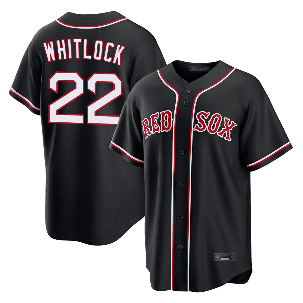 Boston Red Sox #22 Garrett Whitlock Player Black Fedasgoge Out Home Game Stitched Jerseys