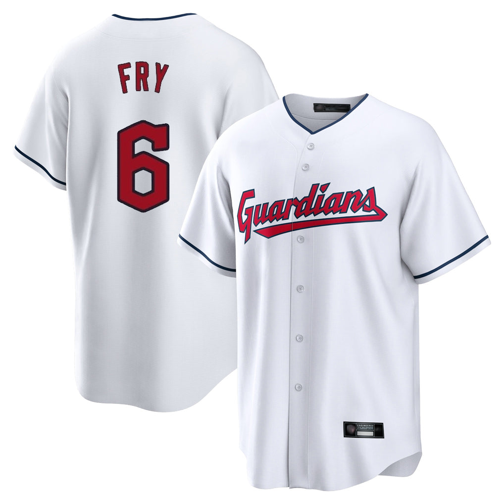 Cleveland Guardians #6 David Fry Player White Fedasgoge Home Game Stitched Jerseys