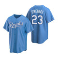 Kansas City Royals #23 Zack Greinke Light Blue Fedasgoge Cool Base Stitched Jersey