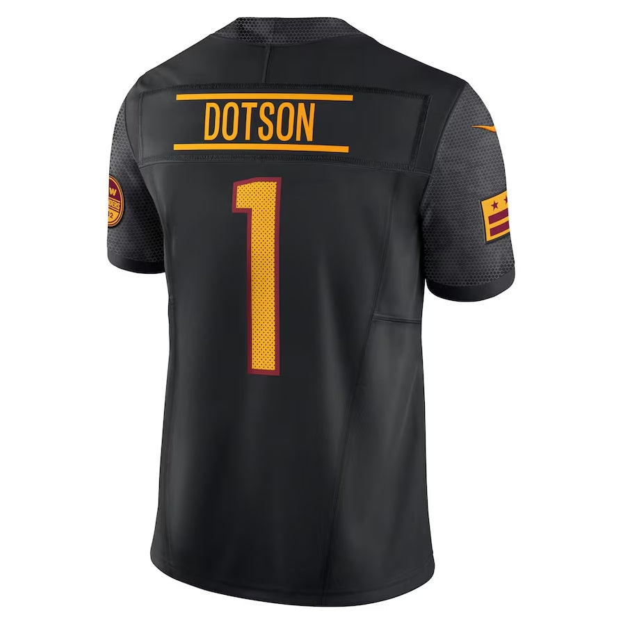 W.Commanders #1 Jahan Dotson Alternate Vapor F.U.S.E. Limited Jersey - Black Fedasgoge