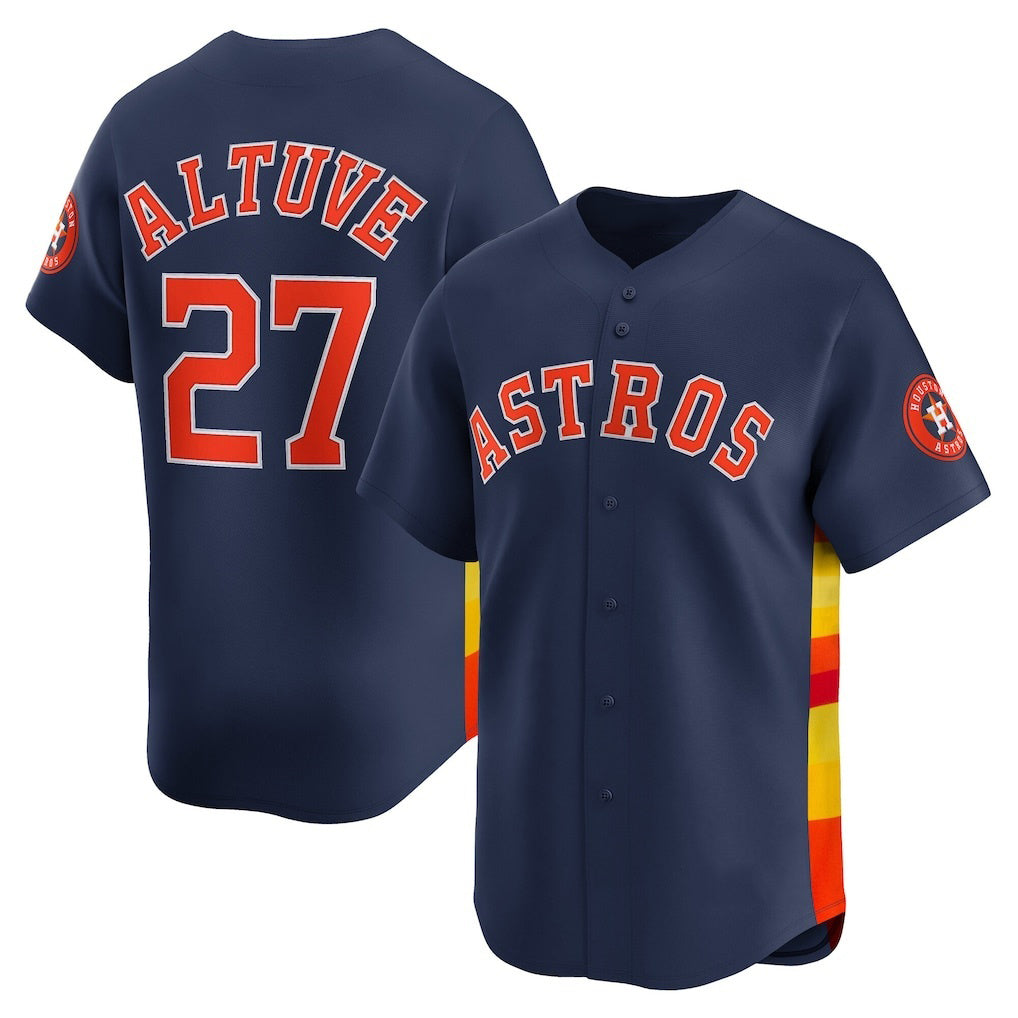 Houston Astros #27 Jose Altuve Navy Fedasgoge Alternate Limited Player Jersey