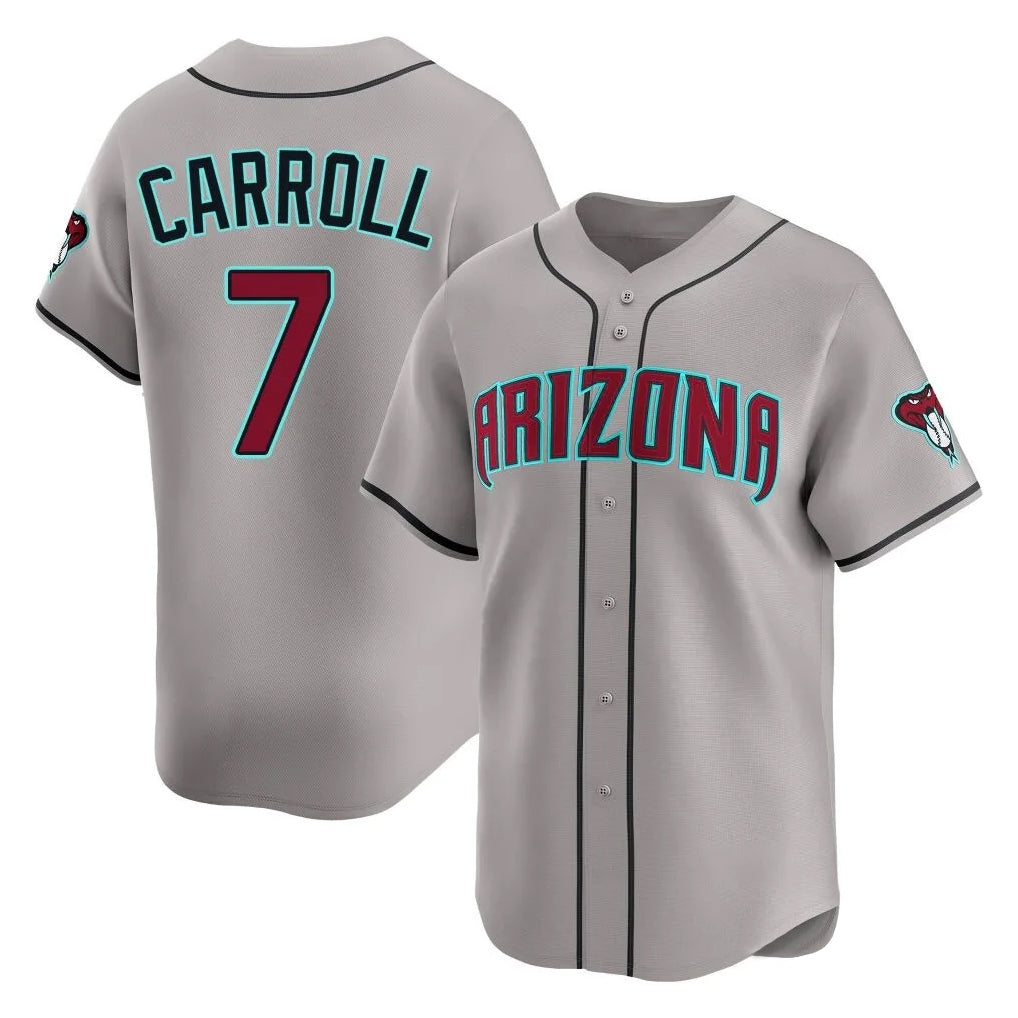 Arizona Diamondbacks #7 Corbin Carroll Player Gray Fedasgoge Road Limited Home Game Stitched Jerseys